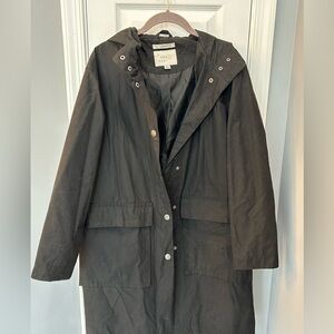 a new day Black Rain Coat